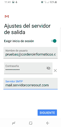 android-correo-saliente Android correo saliente