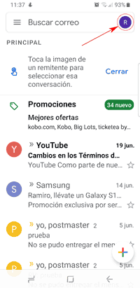 gmail Correo Android