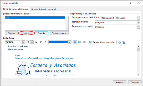panel-firmas Panel Firmas Outlook