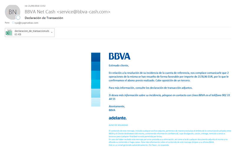 Phishing BBVA