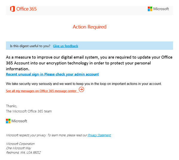 Phishing Microsoft