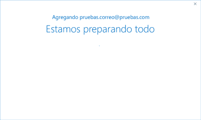 Outlook agregando cuenta