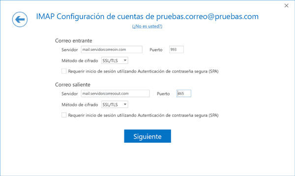 Outlook configuración avanzada