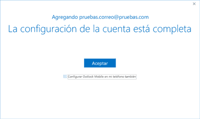 Outlook cuenta configurada