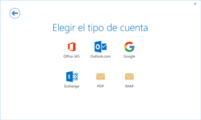Outlook tipo de cuenta