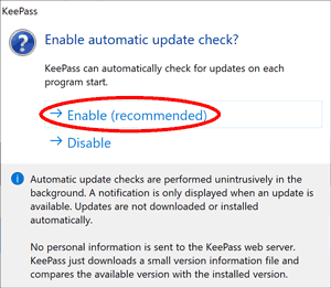 keepass-actualizaciones Keepass actualizaciones