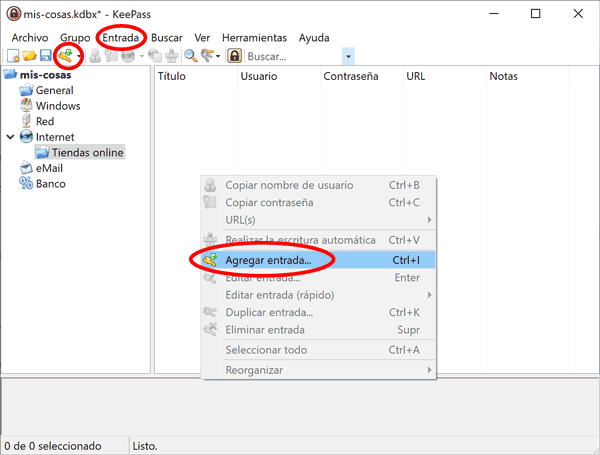 keepass-agregar-entrada Keepass agregar entrada