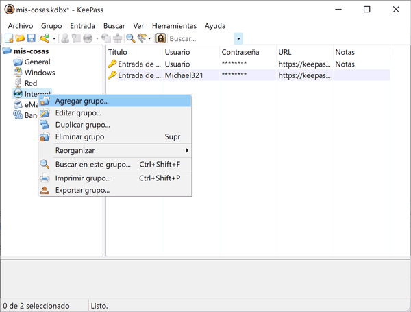 keepass-agregar-grupo Keepass agregar grupo