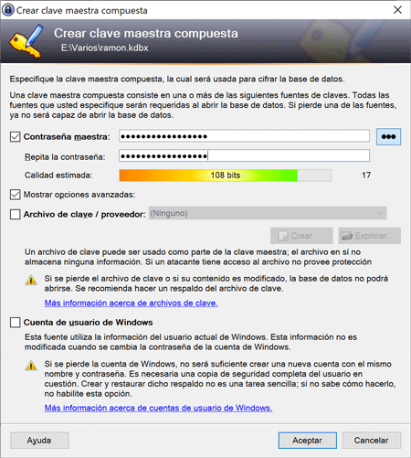 keepass-clave-maestra Keepass clave maestra