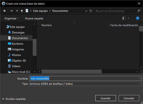 keepass-nombre-base-de-datos Keepass nombre base de datos