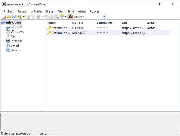keepass-por-defecto Keepass por defecto