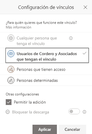 Acceso hipervínculo