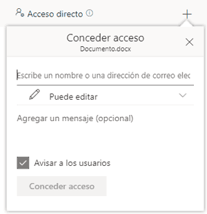 Conceder acceso