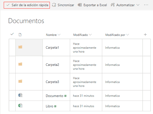 Edición rápida