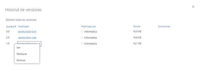 Versiones