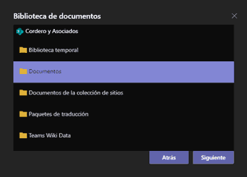 Teams vincular Sharepoint