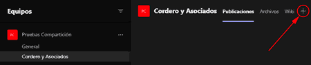Teams nueva pestaña