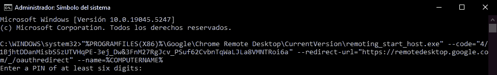 Escritorio remoto chrome SSH