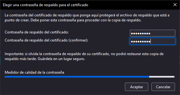 Firefox password