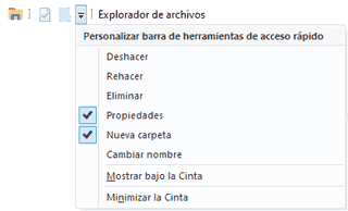 barra-de-herramientas-de-acceso-rapido Explorador de Archivos